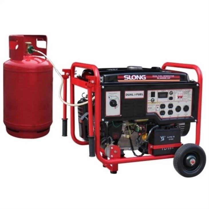 Open dual fuel gasoline generator